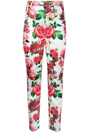 Philipp Plein Pantalones con motivo floral