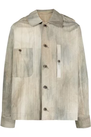 UMA WANG Camisa con efecto desgastado de manga larga