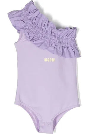 Msgm Bañador asimétrico con volantes