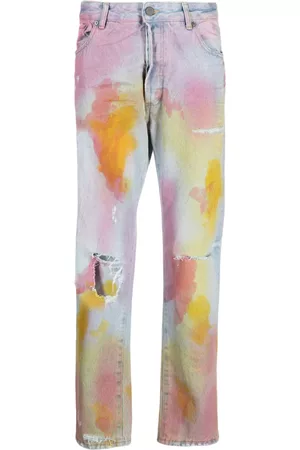 Palm Angels Vaqueros slim con estampado tie-dye
