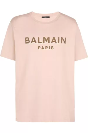 Balmain Camiseta con logo afelpado