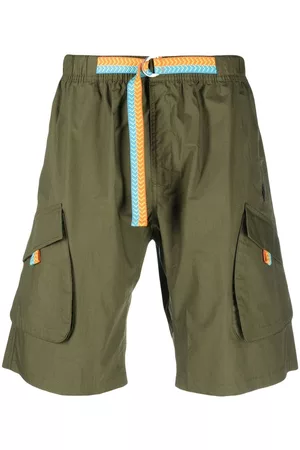MARCELO BURLON Bermudas cargo con cinturón en contraste