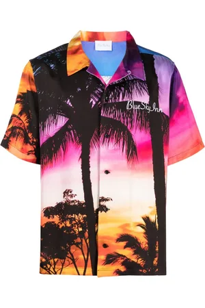 BLUE SKY INN Camisa con estampado tropical