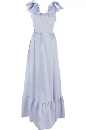 Philipp Plein Vestido largo con detalle de volantes
