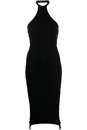 Courrèges Vestido con cuello halter
