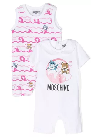 Moschino Set de bodies con logo estampado