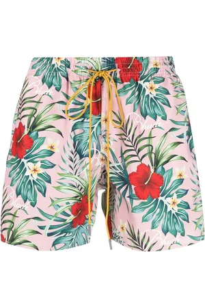 Rhude Bañador con estampado hawaiano