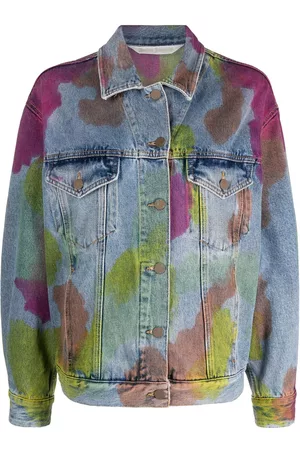 Palm Angels Chaqueta vaquera con motivo tie-dye