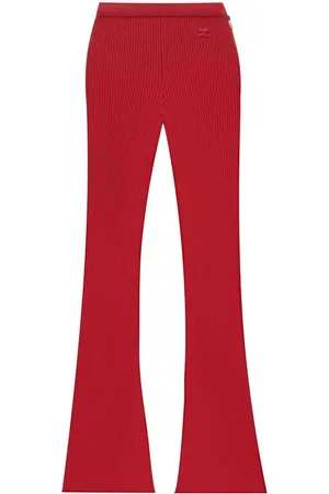 Courrèges Pantalones de canalé Reediton acampanados