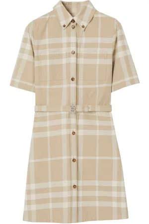 Burberry Vestido camisero a cuadros característicos