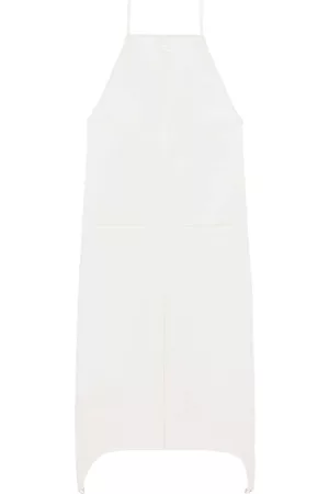 Courrèges Vestido midi con cuello cuadrado