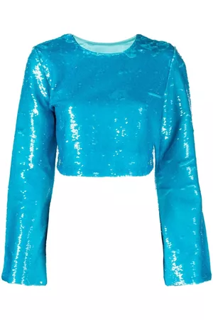 Ganni Top corto con lentejuelas