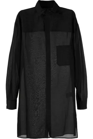 YOHJI YAMAMOTO Camisa larga con doble cuello