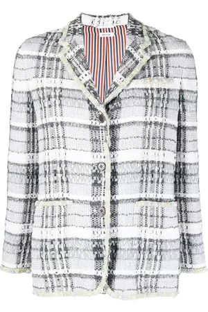 Thom Browne Chaqueta de tweed con botones