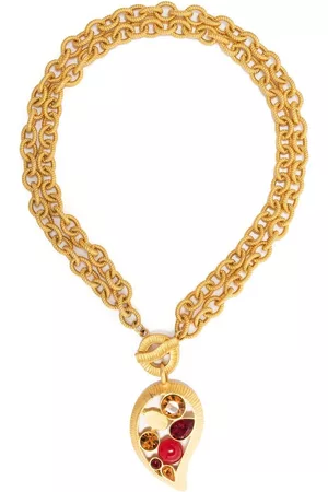 Givenchy Collar con colgante de cachemira 1990