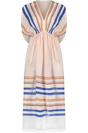 Lemlem Vestido Eskedar midi con rayas estampadas