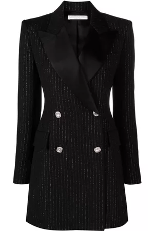 Alessandra Rich Vestido tipo blazer a rayas diplomáticas