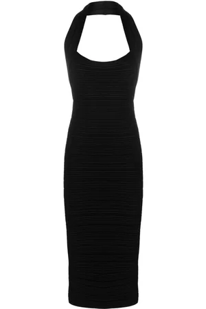 Serafini Vestido midi con cuello halter