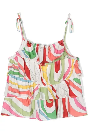 PUCCI Junior Falda con motivo gráfico y capas