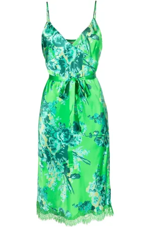 Gold Hawk Vestido con motivo floral