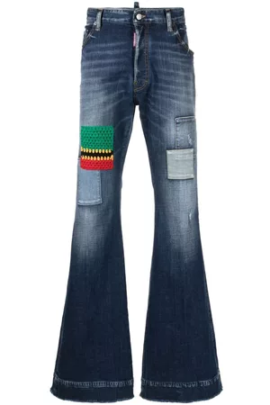 Dsquared2 Vaqueros anchos con diseño patchwork