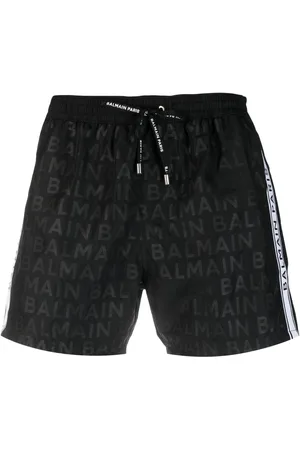 Balmain Bañador con cordones y logo estampado