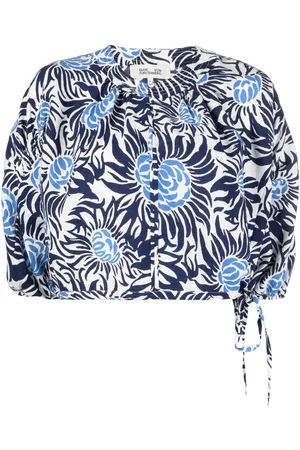 Diane von Furstenberg Top corto con motivo floral