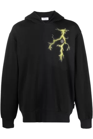 Philipp Plein Sudadera con capucha y estampado gótico