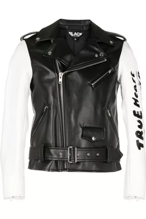 Comme des Garçons Chaqueta biker con mangas en contraste