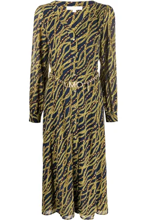 Michael Kors Vestido camisero con motivo de cadena