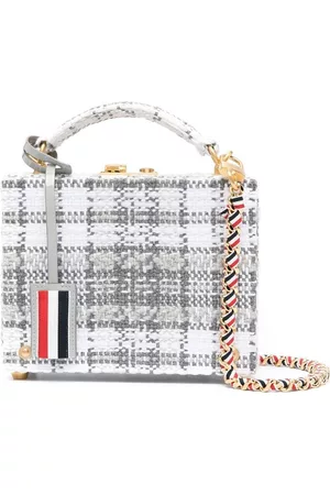 Thom Browne Bandolera micro a cuadros de tweed