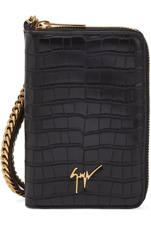 Giuseppe Zanotti Cartera con efecto de piel de cocodrilo