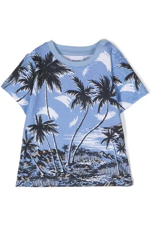 HUGO BOSS Camiseta con motivo de palmeras