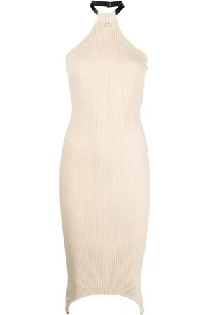 Courrèges Vestido con cuello halter