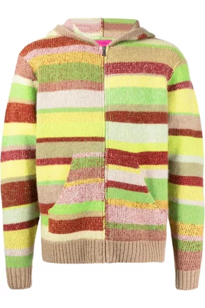 THE ELDER STATESMAN Sudadera con cremallera y múltiples rayas