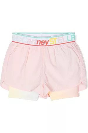 Stella McCartney Pantalones cortos con logo en la cintura