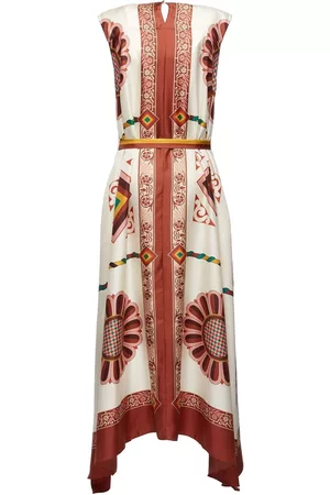 La DoubleJ Vestido asimétrico con estampado gráfico