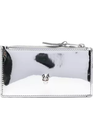 Alexander McQueen Cartera con efecto metalizado