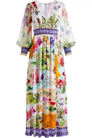 ALICE+OLIVIA Vestido Bellami largo con cuello en V