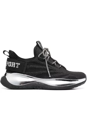 Philipp Plein Zapatillas con logo y detalle metalizado