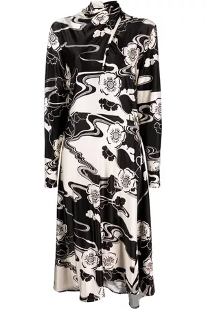 Jil Sander Vestido asimétrico con estampado floral