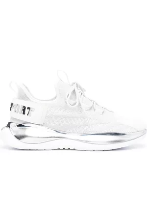 Philipp Plein Zapatillas con cordones y logo metalizado
