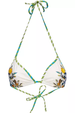 La DoubleJ Top de bikini con cuello halter
