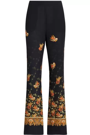 Etro Pantalones rectos con estampado de cachemira