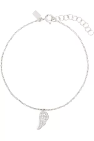 EF Collection Pulsera Angel Wing en oro blanco de 14kt con diamantes
