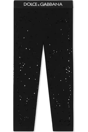 Dolce & Gabbana Leggins Interlock con detalles de strass
