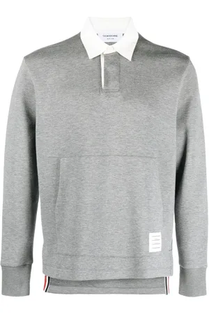 Thom Browne Logo-patch rugby polo top