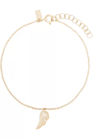 EF Collection Pulsera Angel Wing en oro amarillo de 14kt con diamante