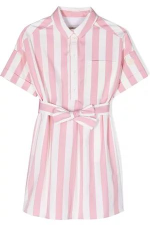 Moncler Vestido camisero con motivo de rayas