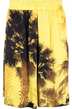 LANEUS Pantalones cortos con motivo de palmeras